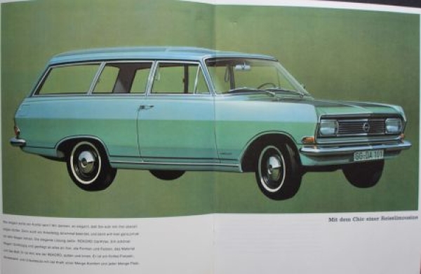 Opel Rekord CarAVan Modelprogram 1965 Carbrochure (7279)